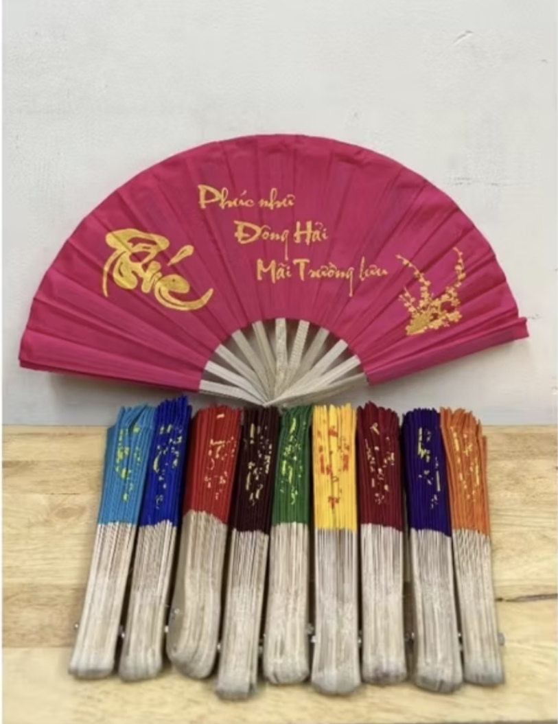 Combo Quạt lụa to ( 10 chiếc )